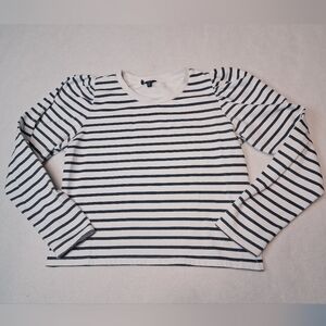 Buffalo David Bitton Black and White Striped Sweatshirt